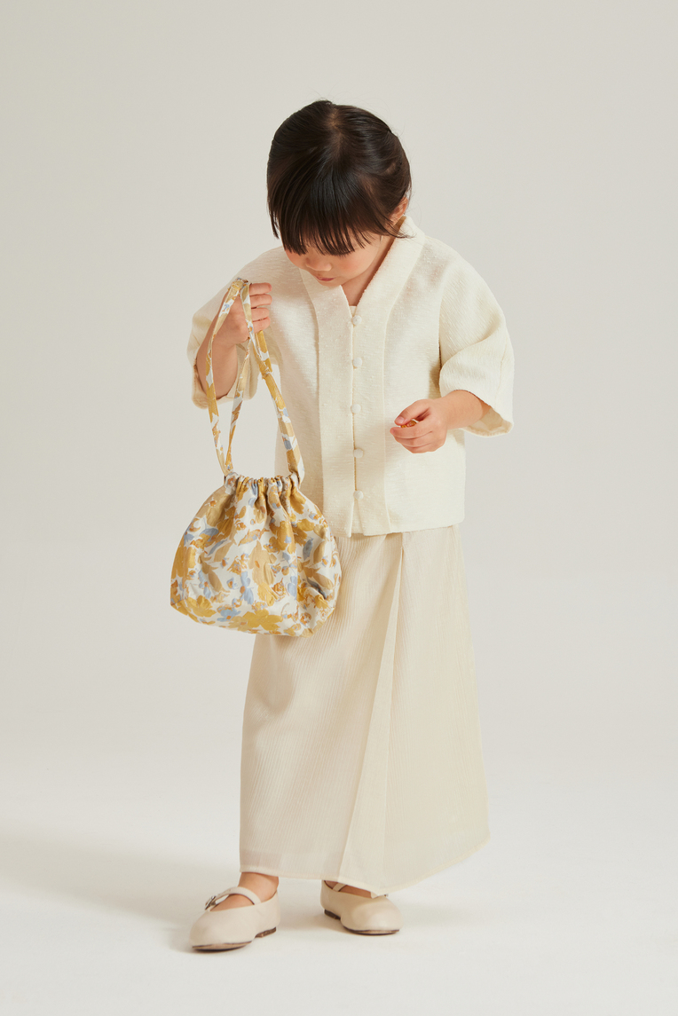 Front-Pleat Long Skirt