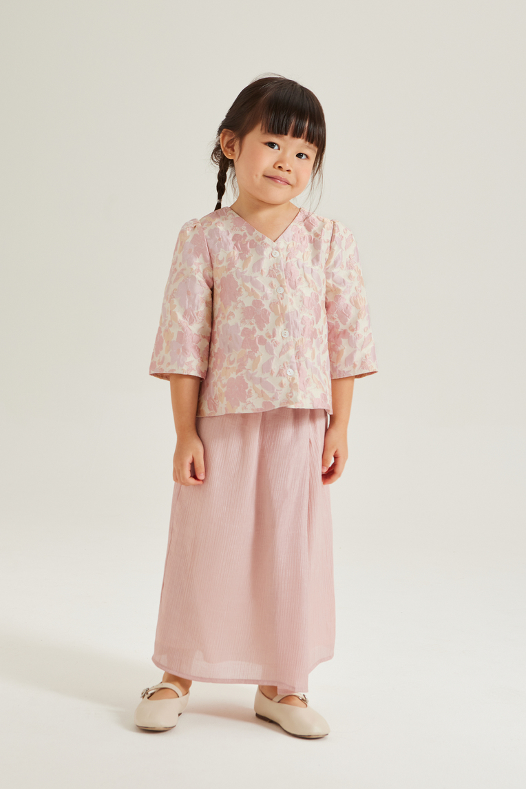 Front-Pleat Long Skirt