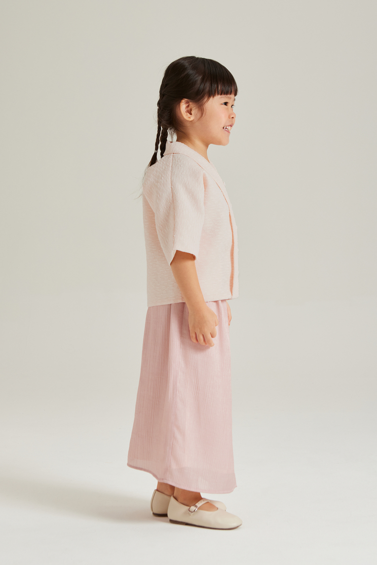 Front-Pleat Long Skirt