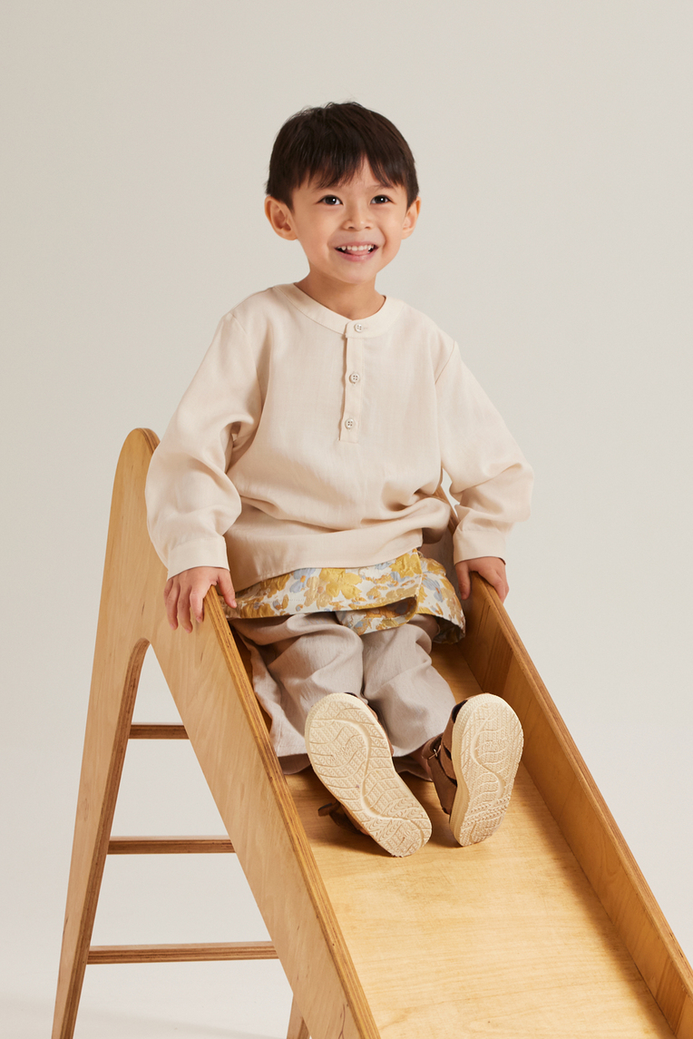 Boy's Half-Placket Long Sleeve Shirt