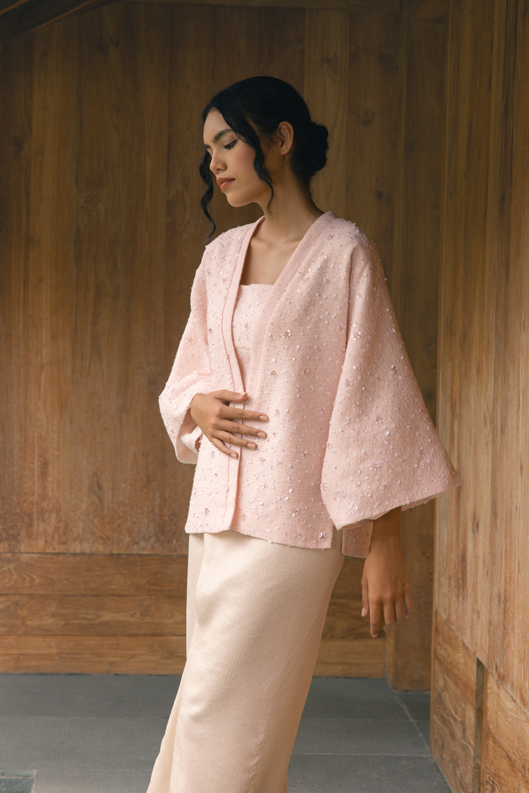 Beaded Open Cardigan 