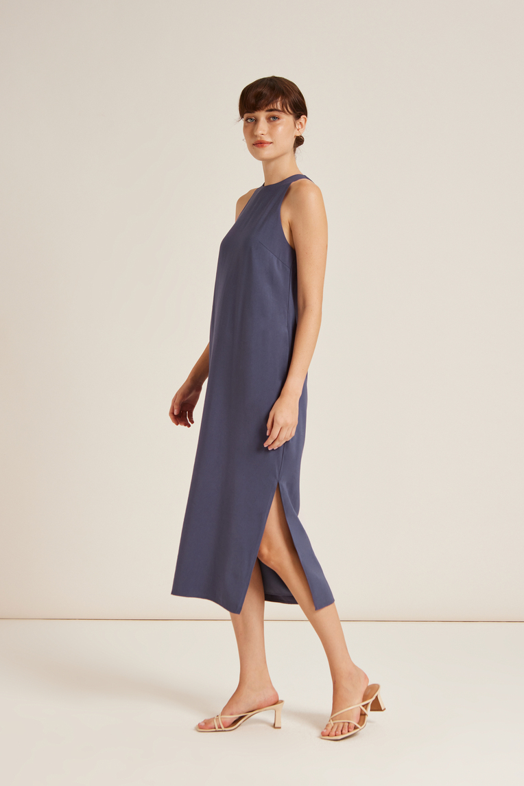 ワンピース GREY VISCOSE DRESS Fluid Stretch Viscose Jersey Dress – La Garçonne