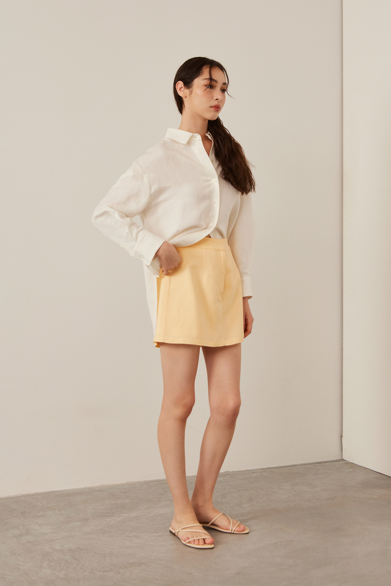 Linen Mini Skorts