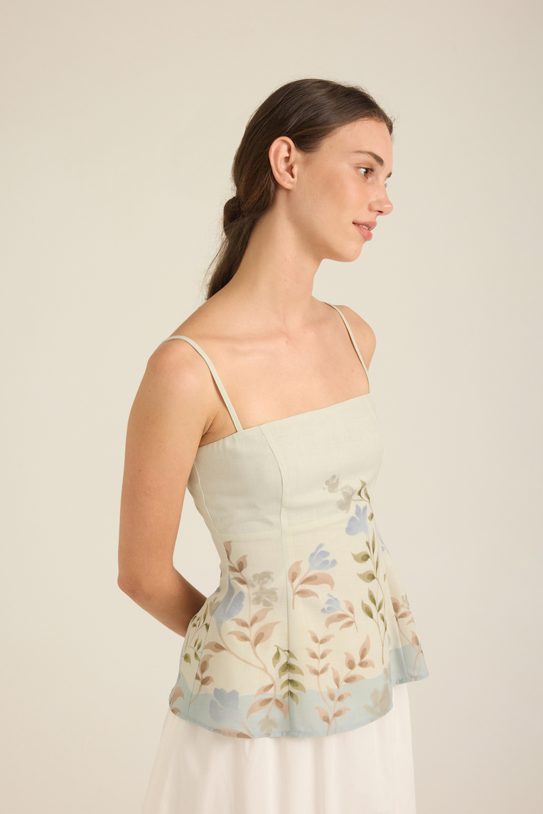 Garden Peplum Cami Top