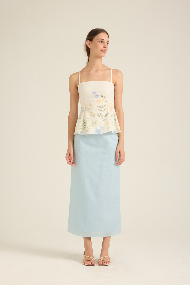 Garden Peplum Cami Top