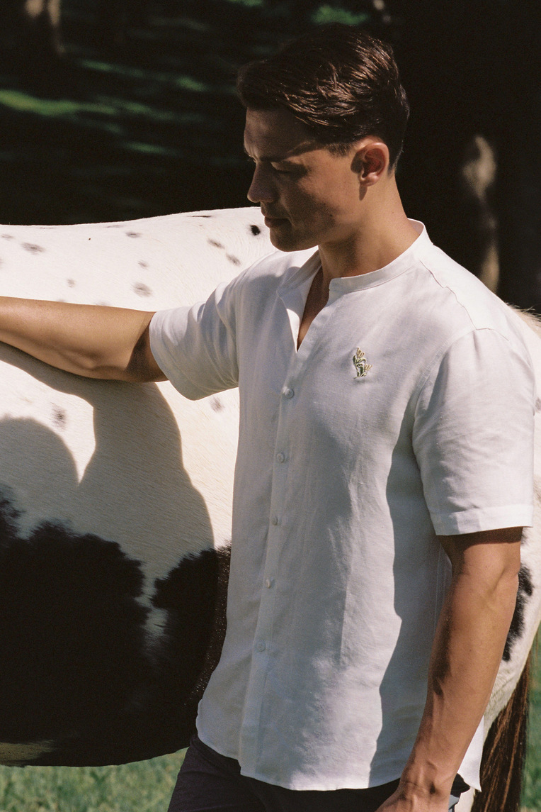 Garden Mandarin Collar Shirt