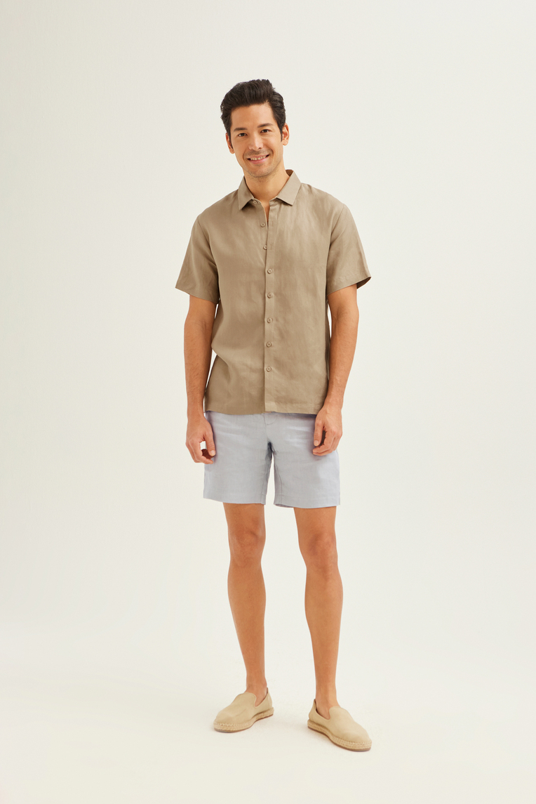 Men’s Linen Collared Shirt