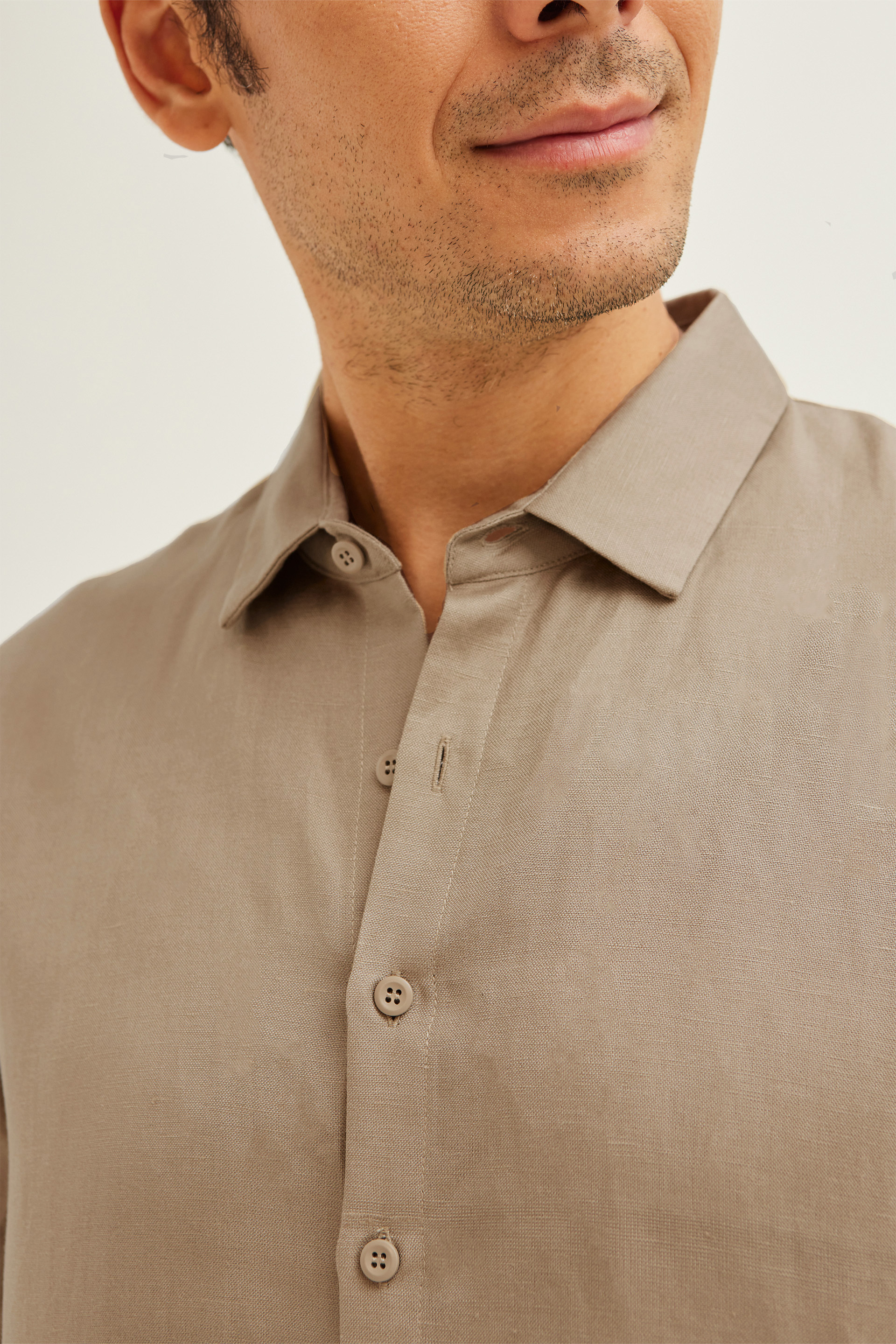 Men’s Linen Collared Shirt