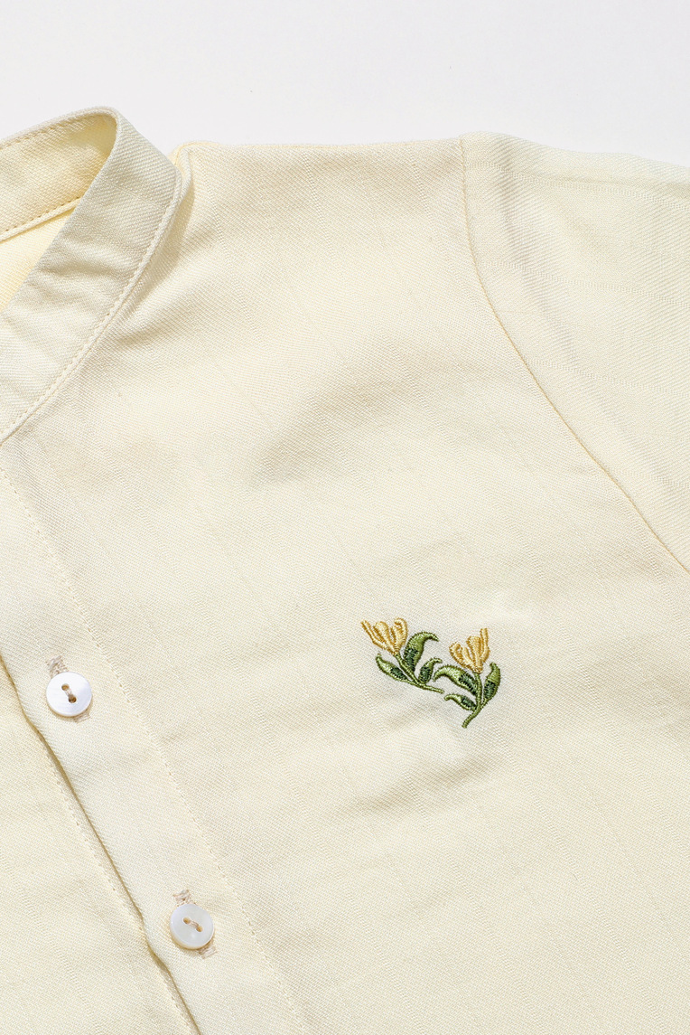 Garden Embroidered Boy’s Shirt