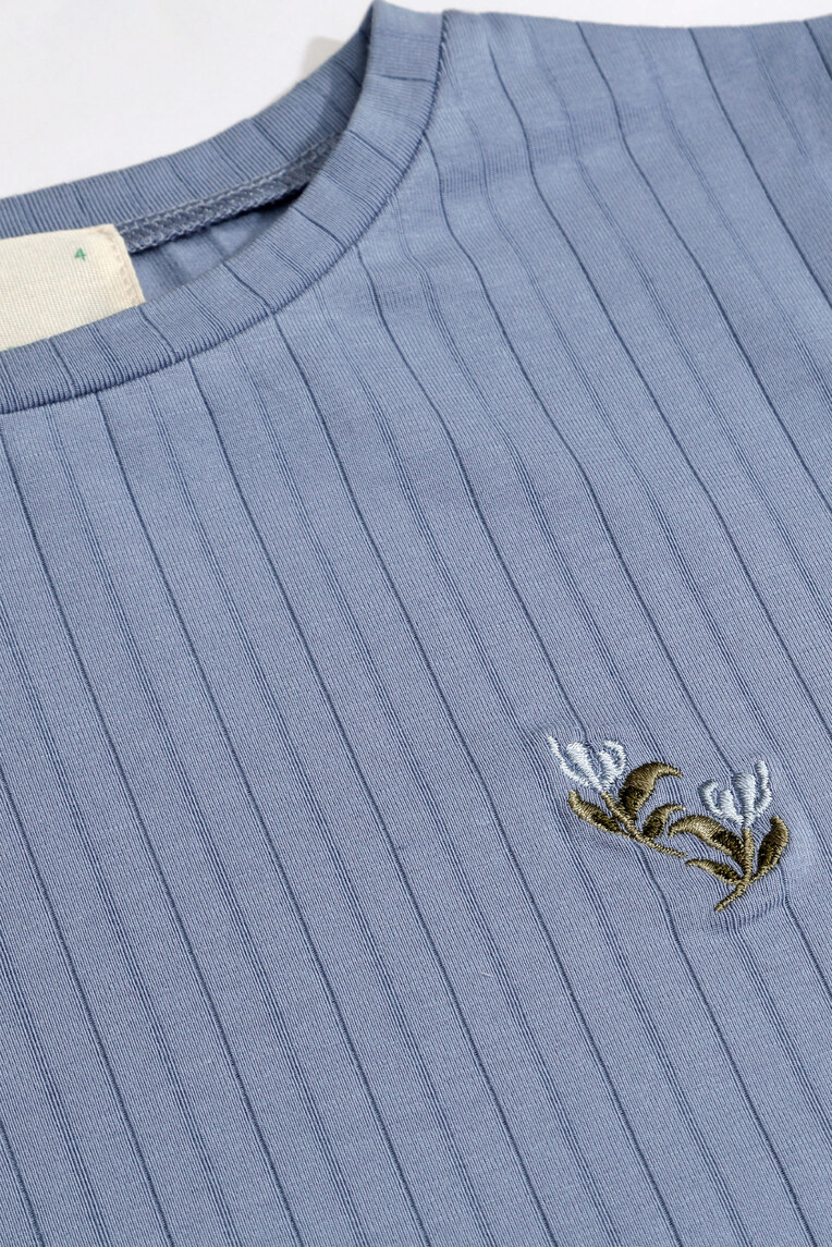 Garden Embroidered Knit Tee