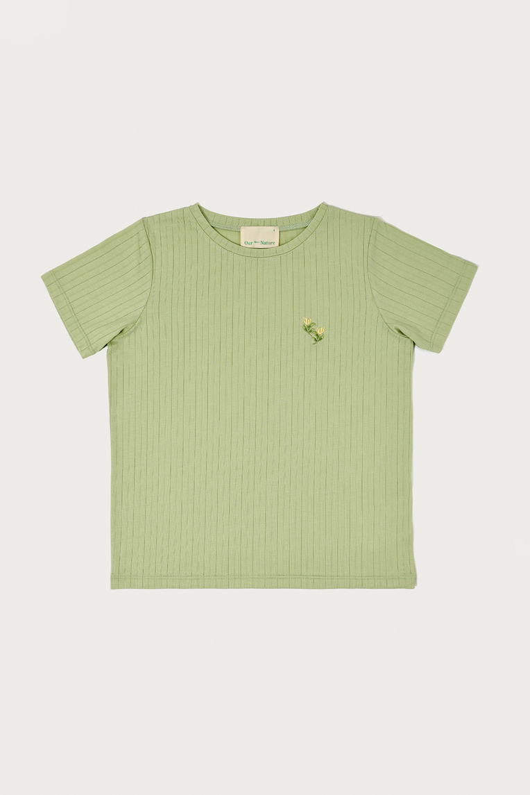 Garden Embroidered Knit Tee