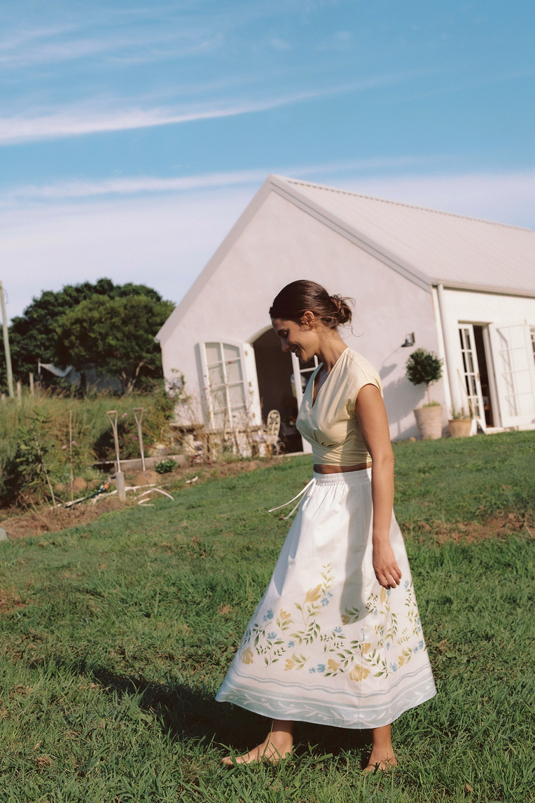 Garden Cotton Midi Skirt