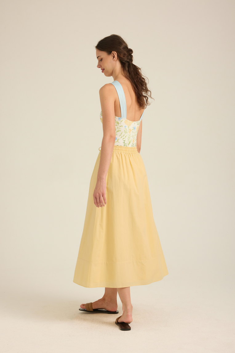 Modal-Cotton Midi Skirt