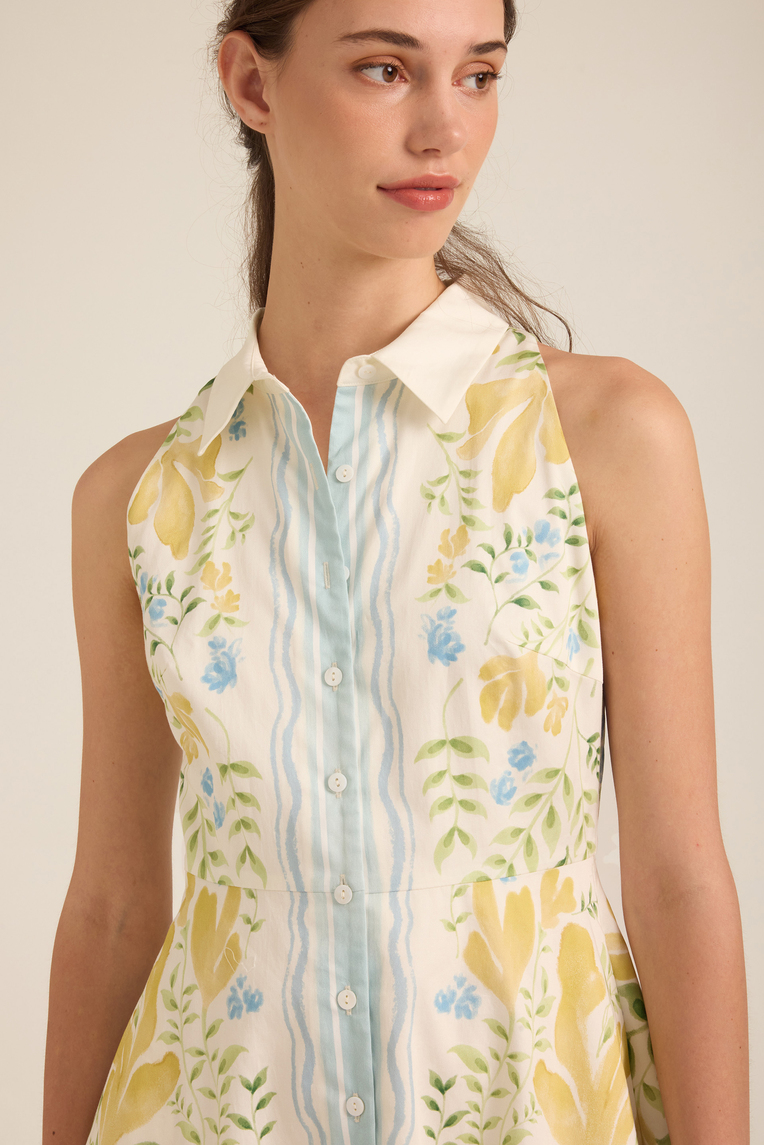 Garden Button-Down Midi Dress