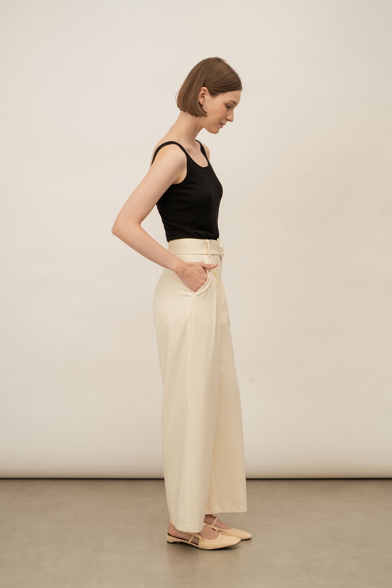 Silk Knit Scoop-Neck Top