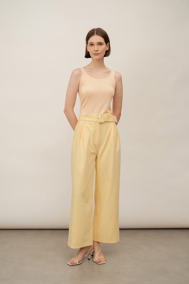 Silk Knit Scoop-Neck Top