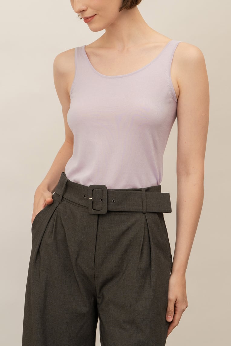 Wide-Leg Buckle Trousers