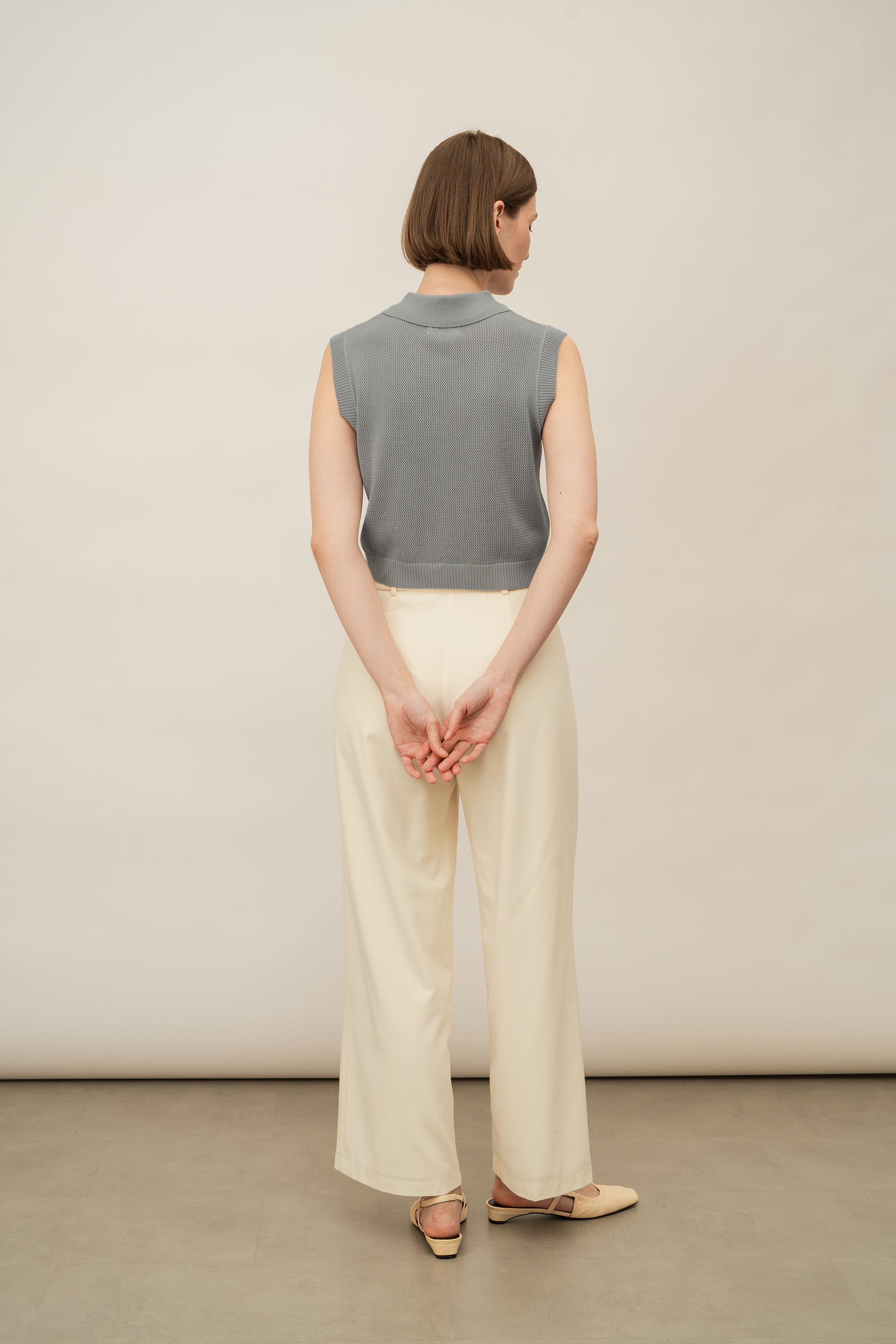 Boxy Silk Knit Vest