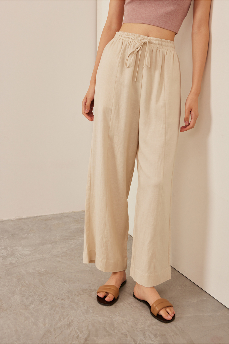 Relaxed Full-Length Linen Pants