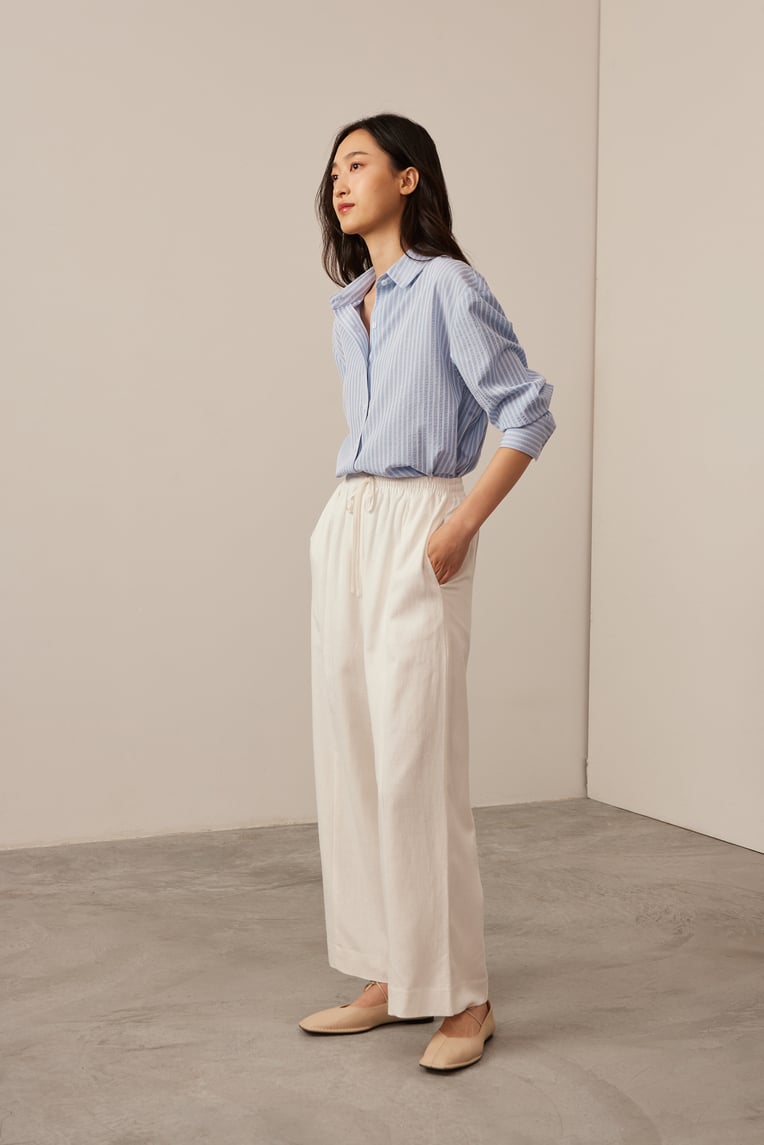 Relaxed Full-Length Linen Pants
