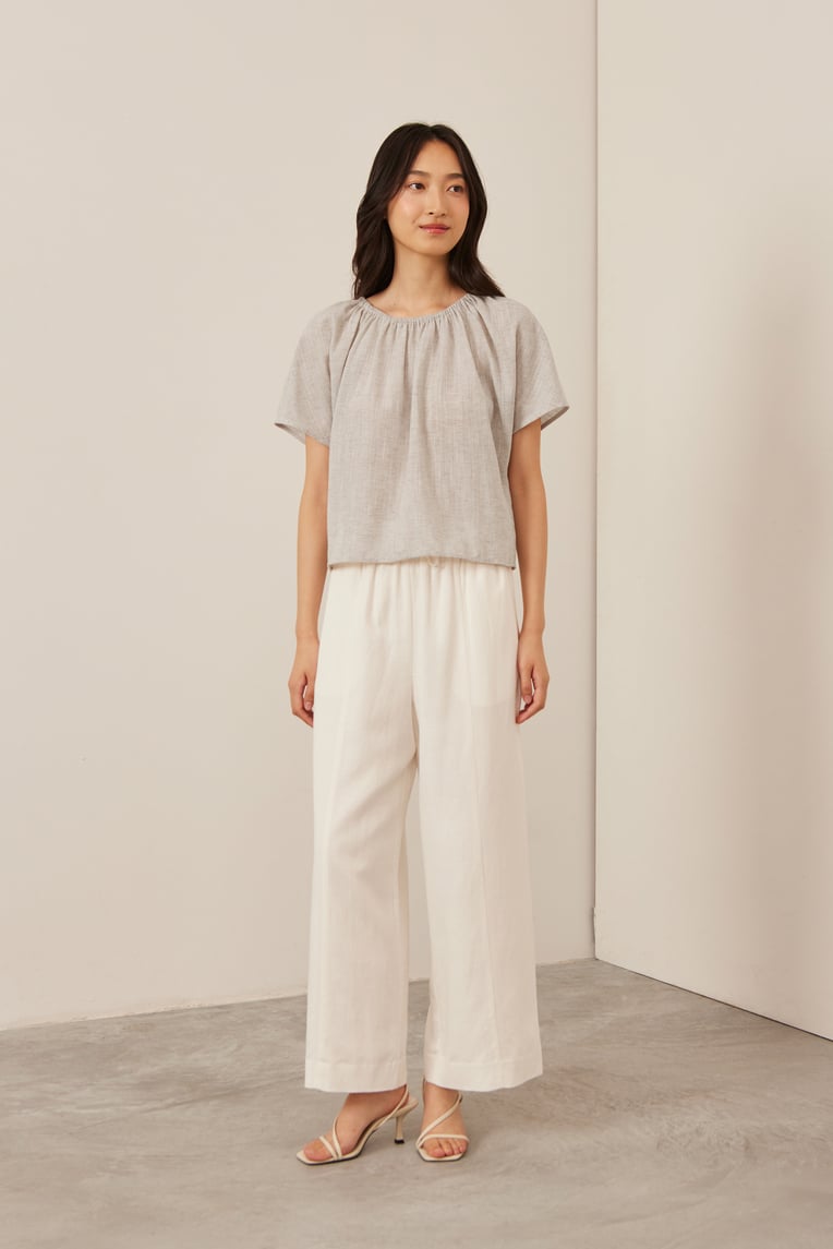 Relaxed Full-Length Linen Pants