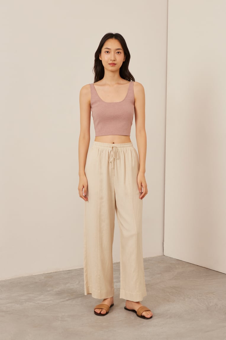 Relaxed Full-Length Linen Pants
