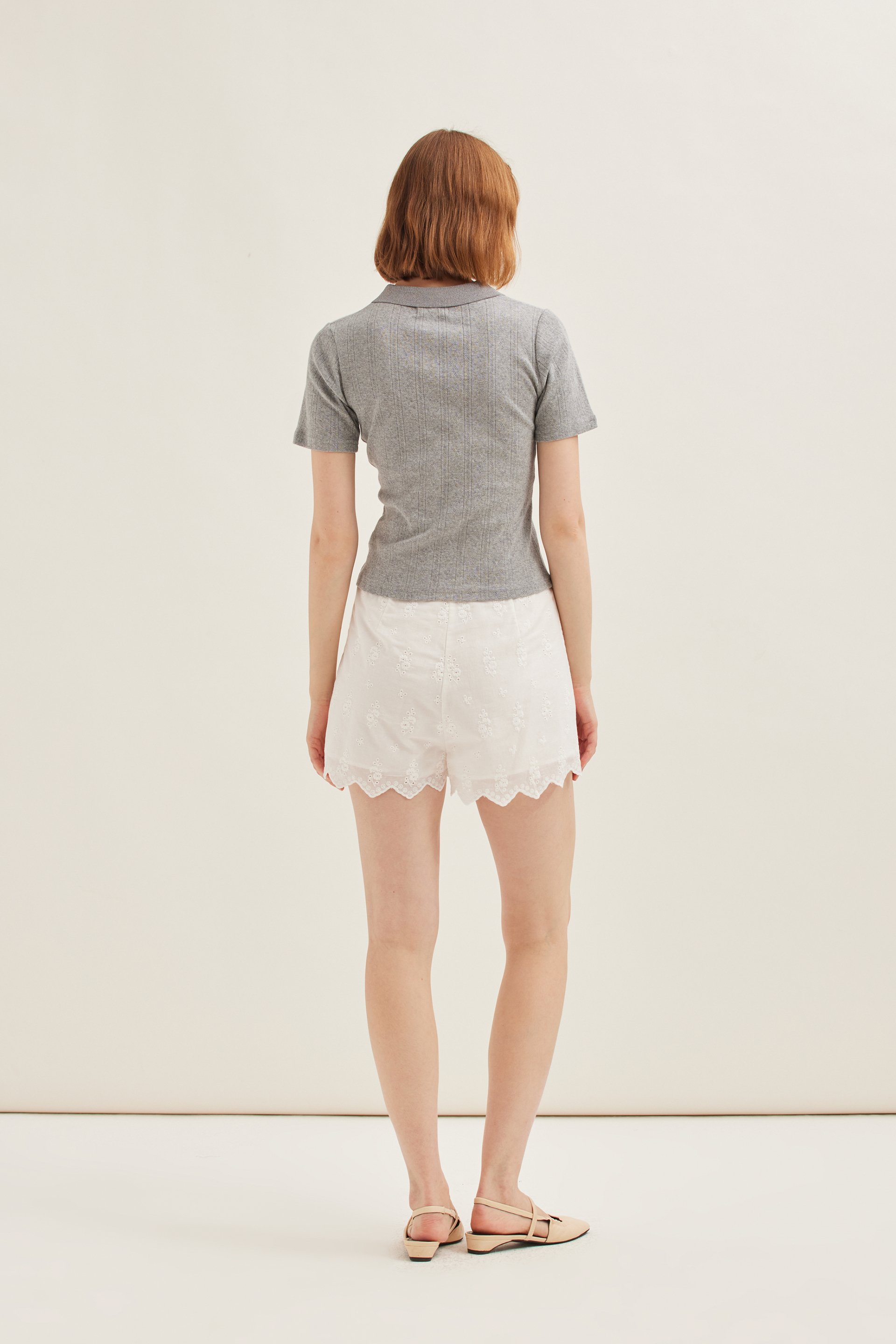 Pointelle Knit Polo