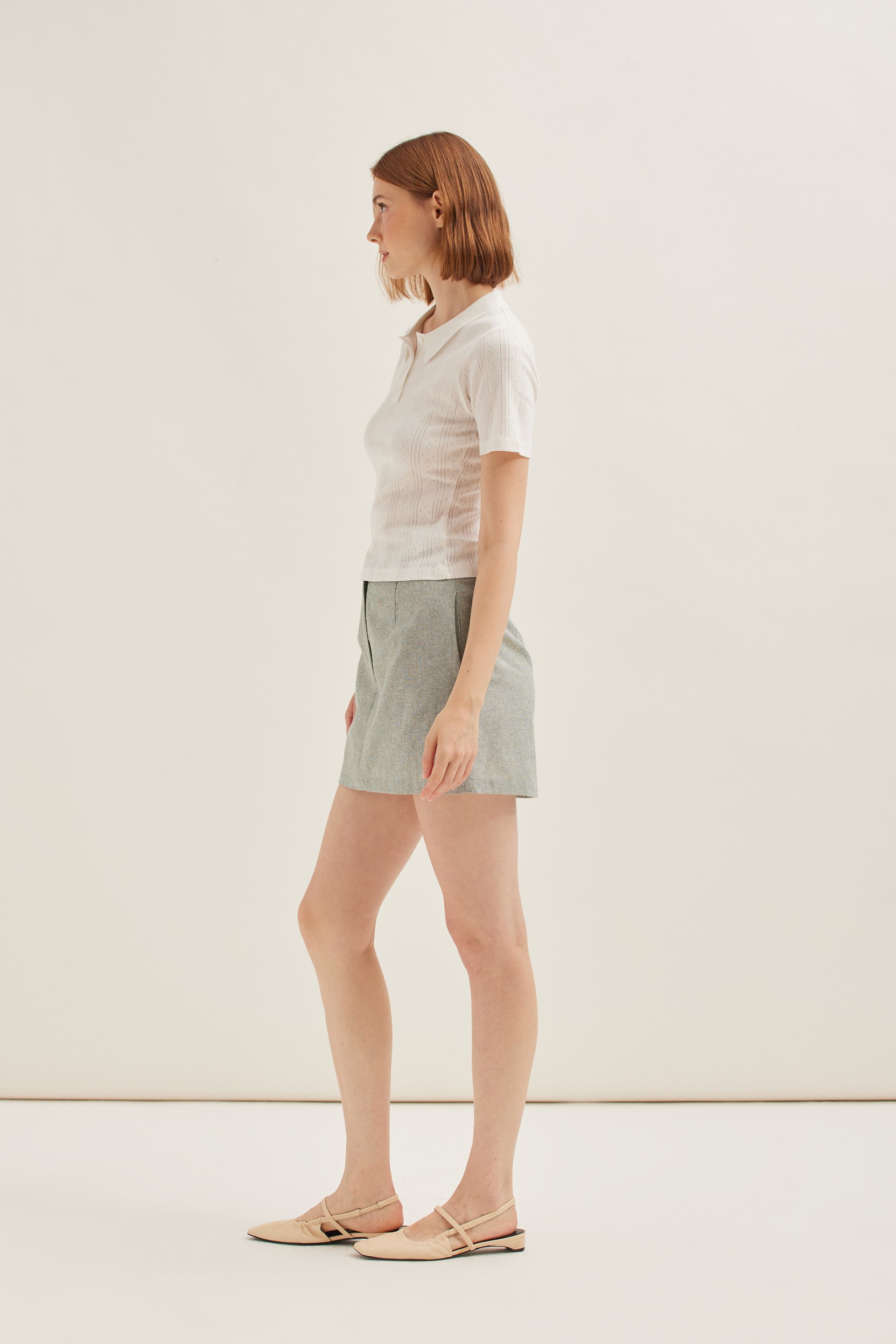 Pointelle Knit Polo