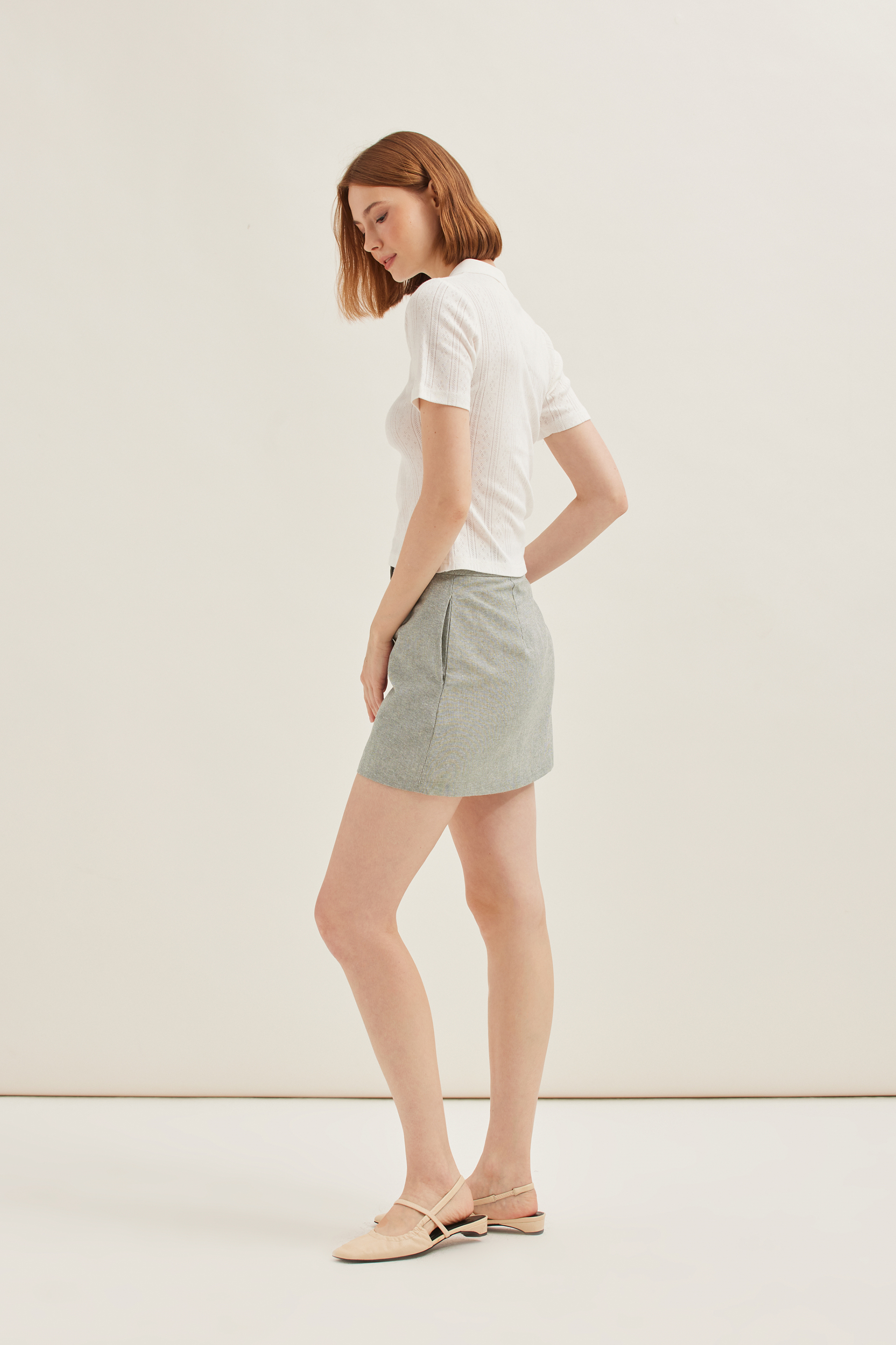 Striped Mini Skorts