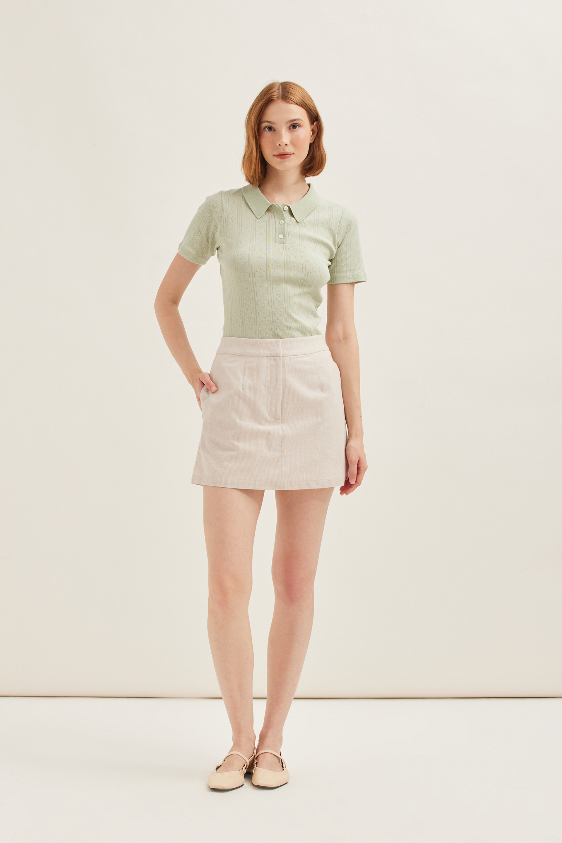 Striped Mini Skorts