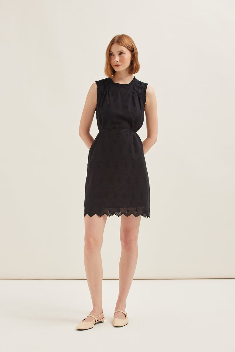 Cotton Broderie Shift Dress