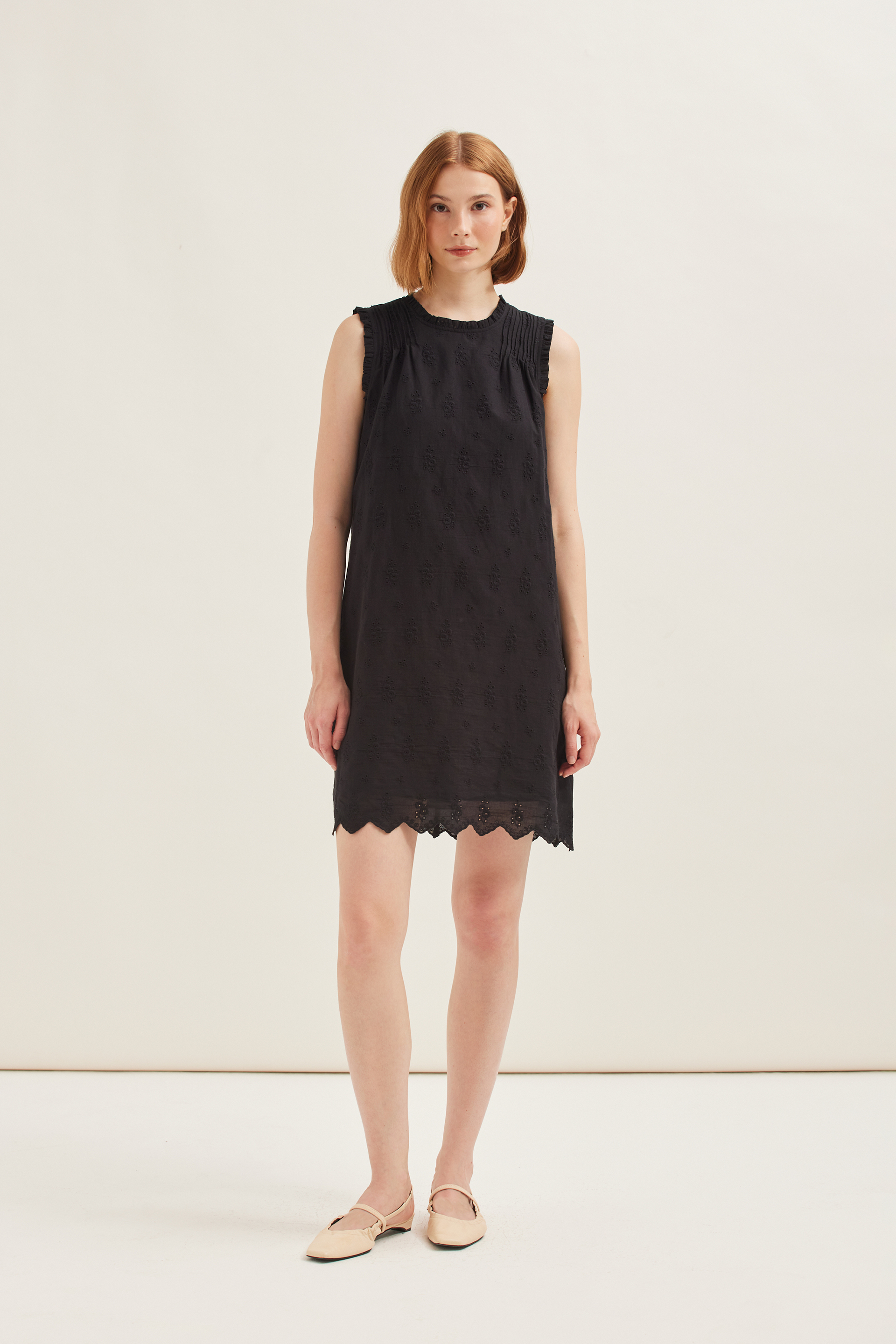 Cotton Broderie Shift Dress
