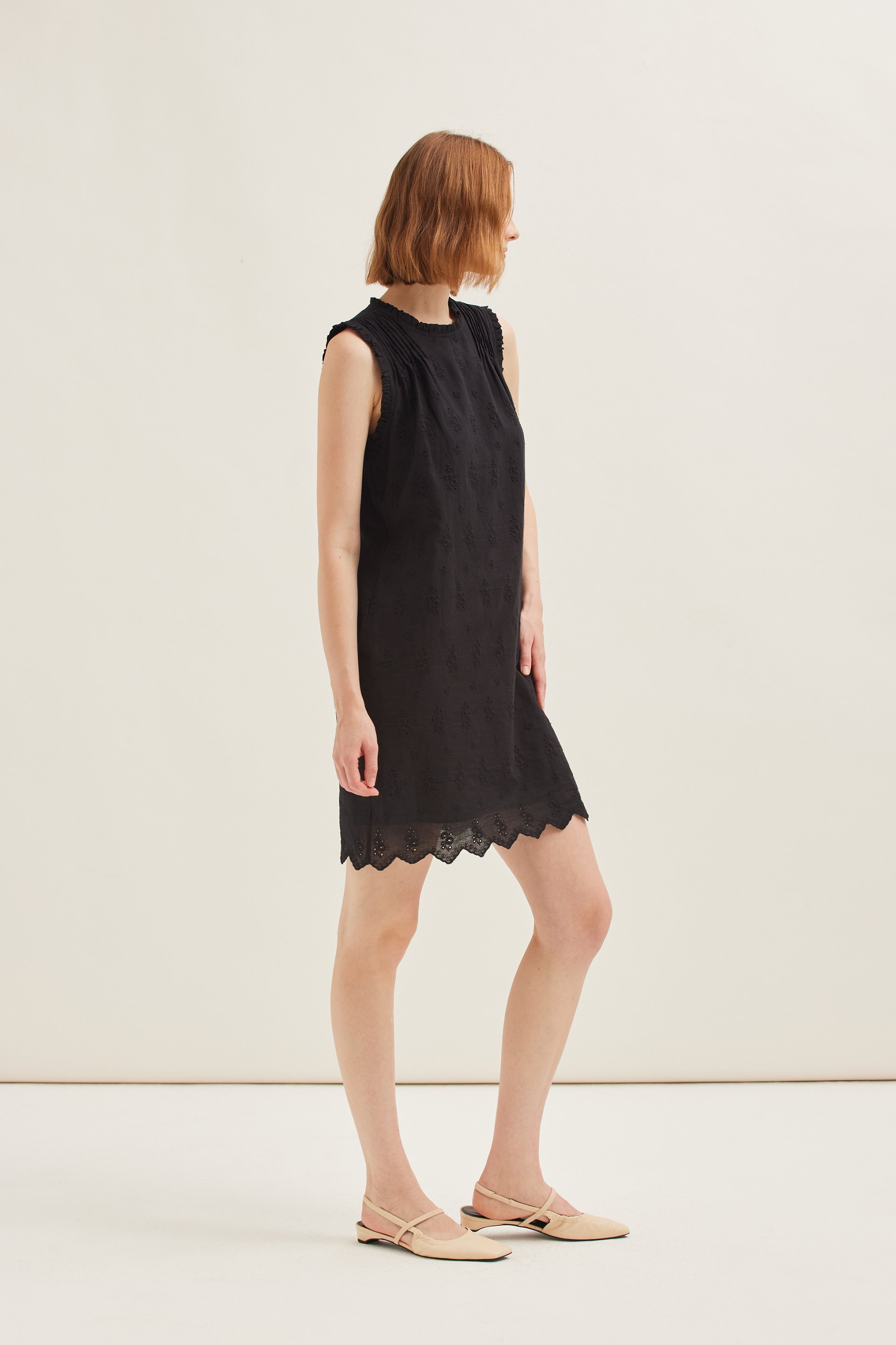 Cotton Broderie Shift Dress