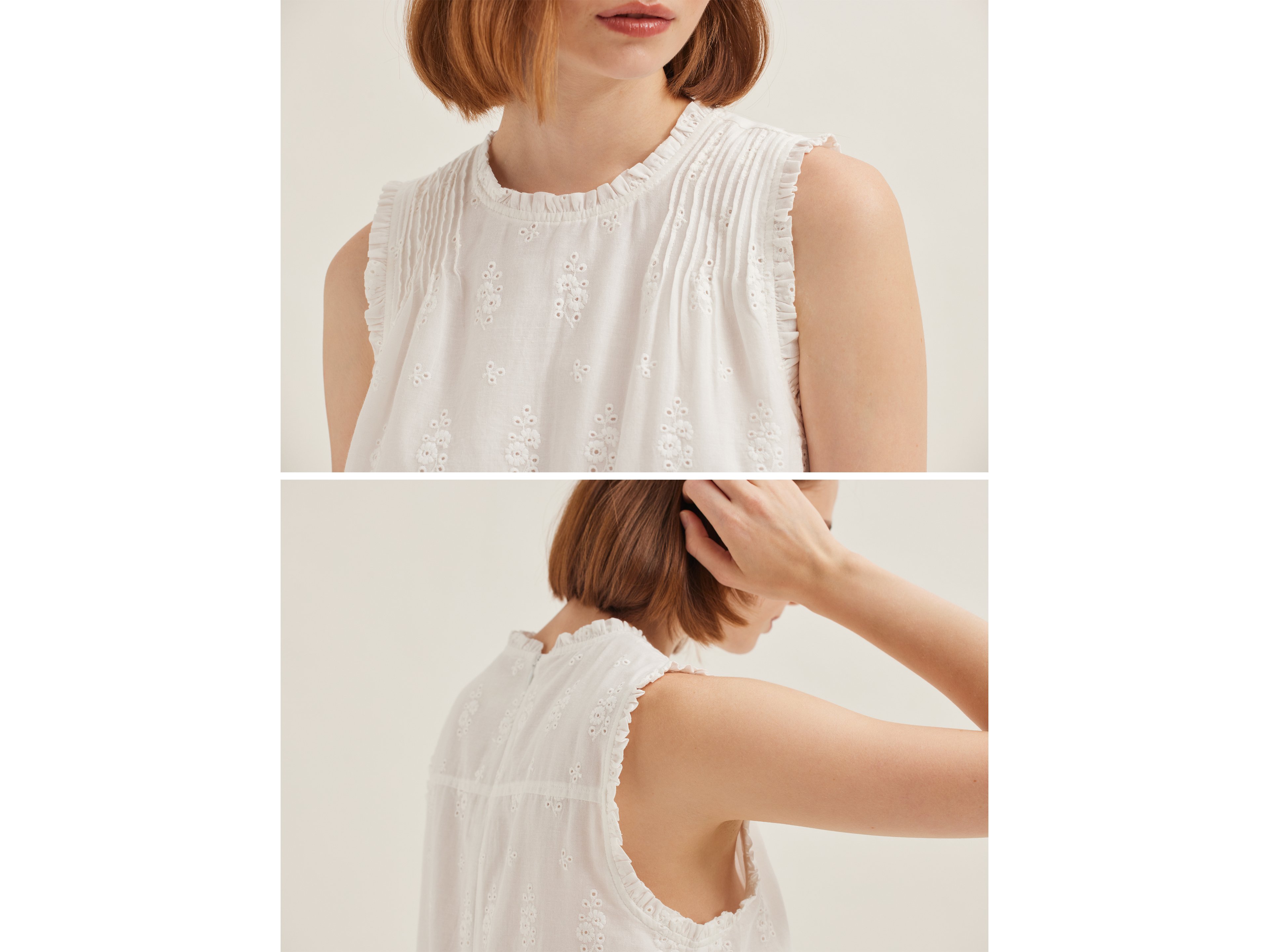 Cotton Broderie Shift Dress
