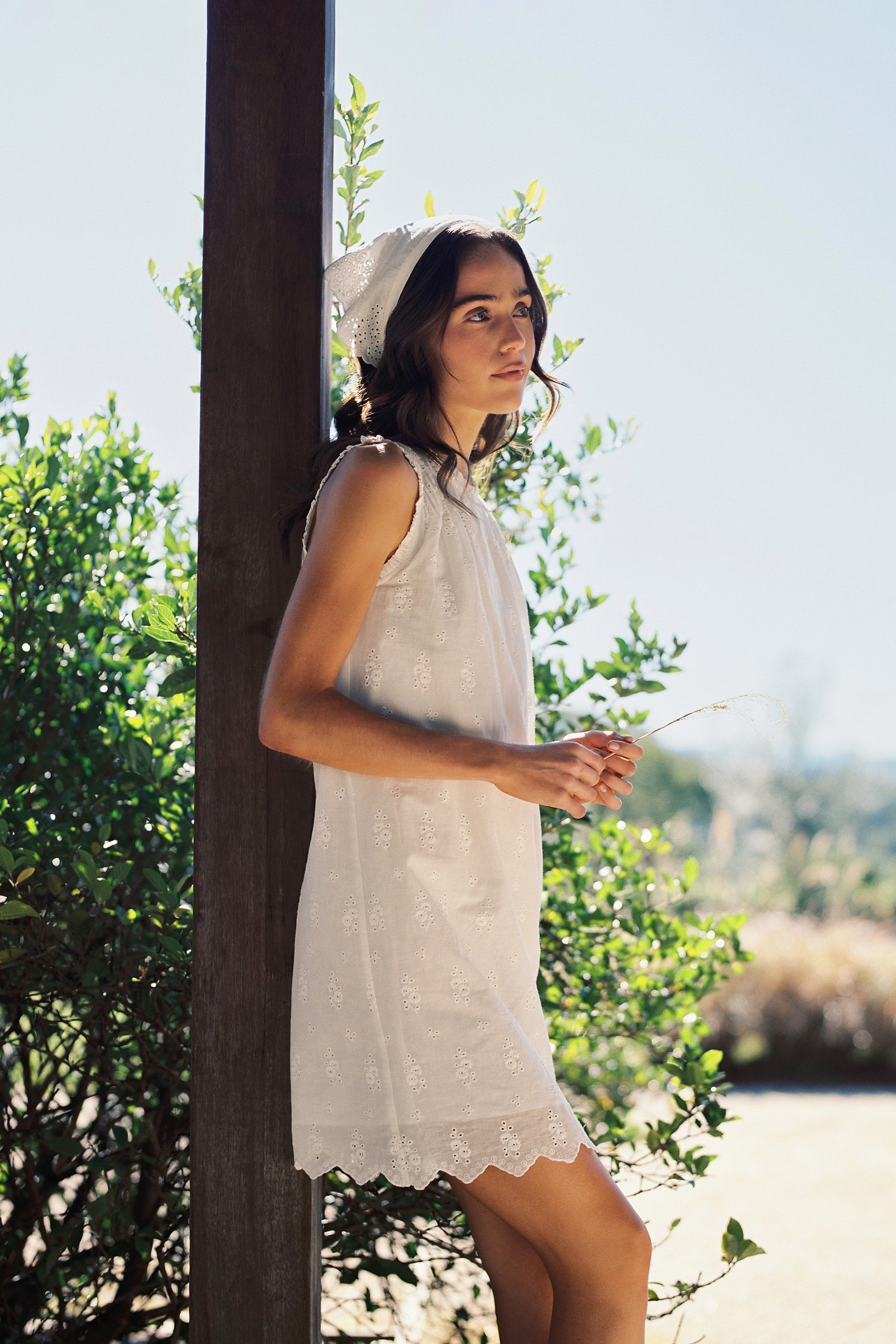 Cotton Broderie Shift Dress