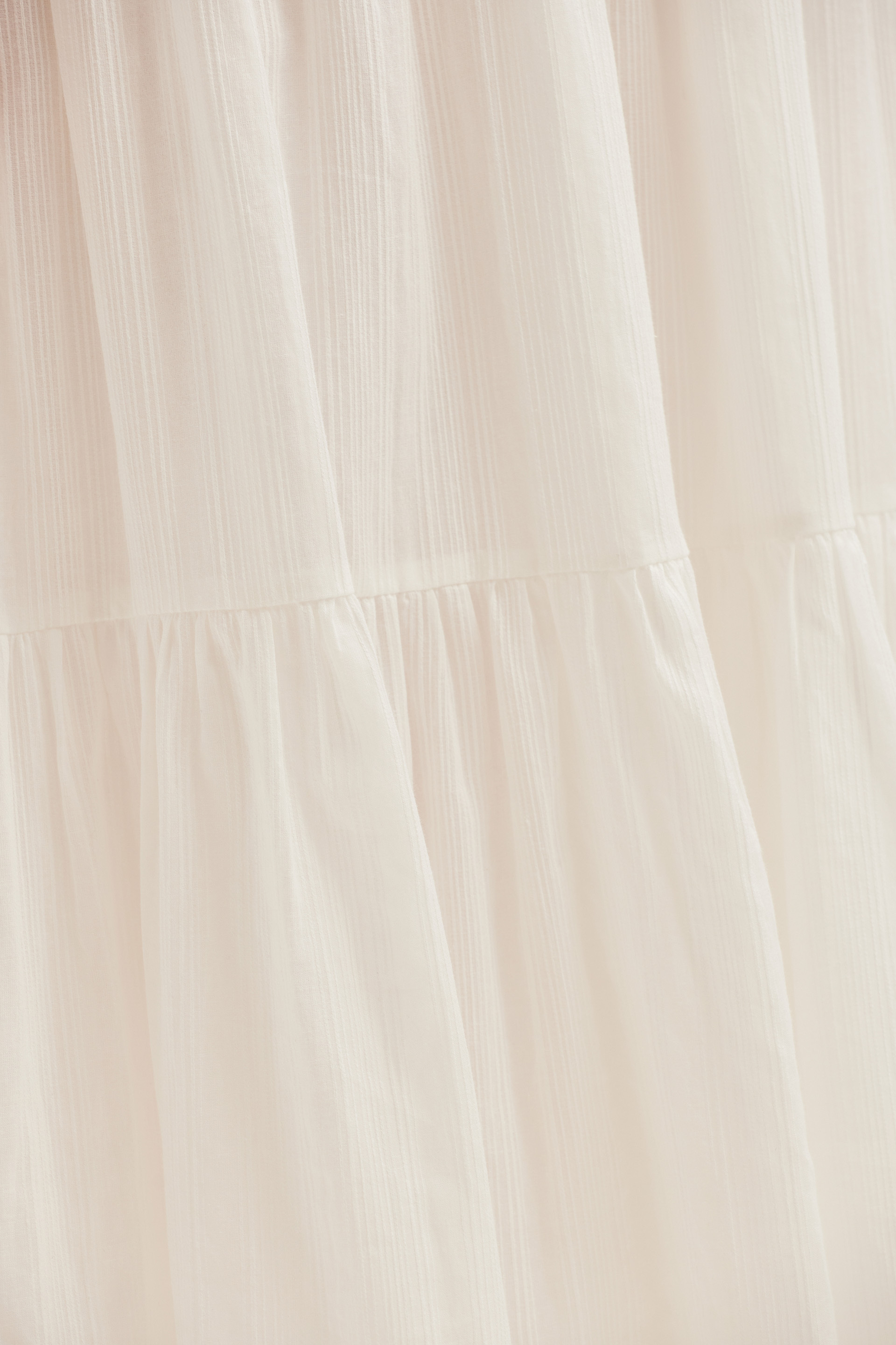 Textured Cotton Midi Skirt