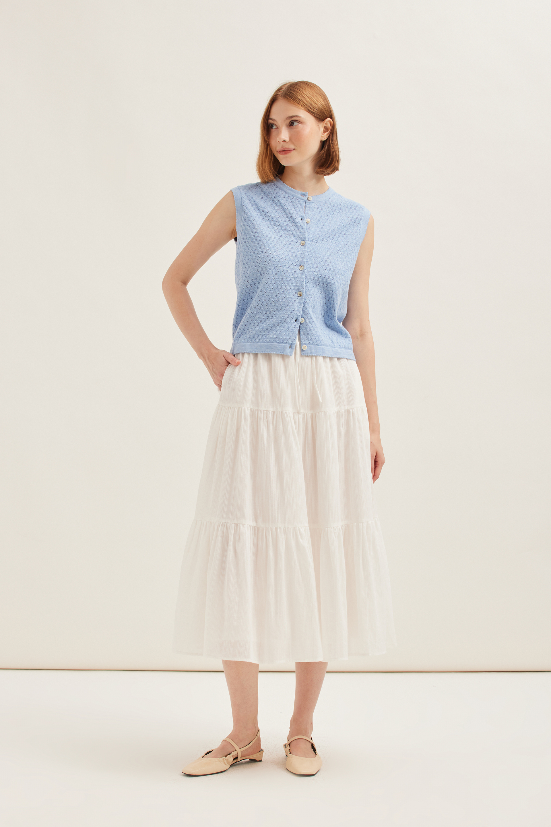 Pointelle Knit Top