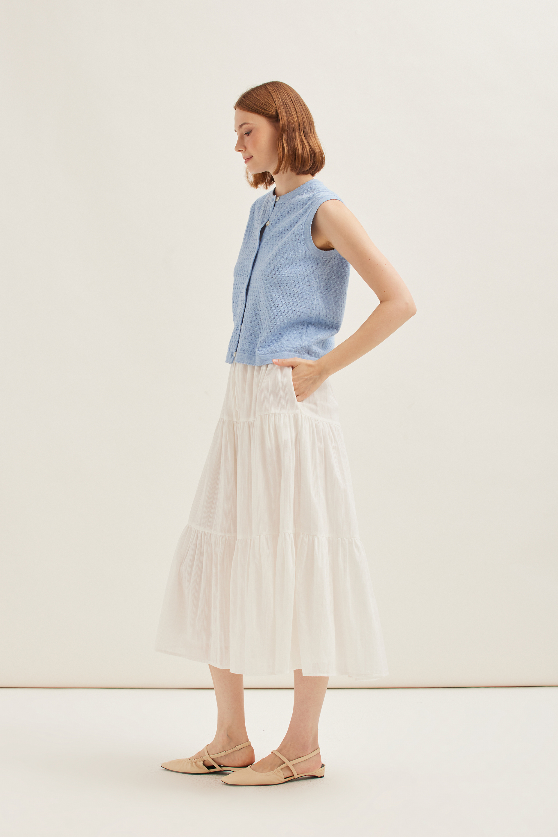 Pointelle Knit Top