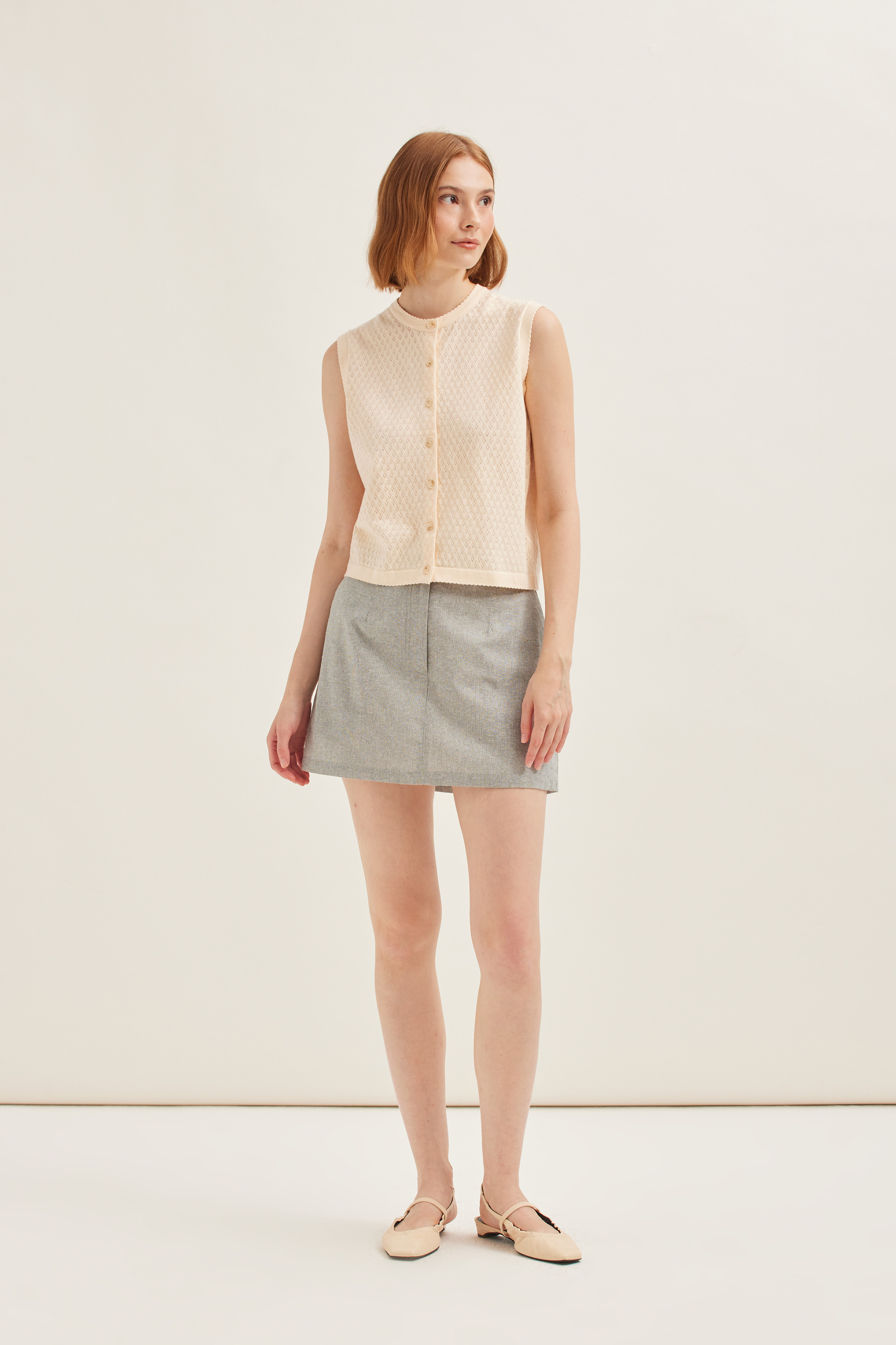 Pointelle Knit Top