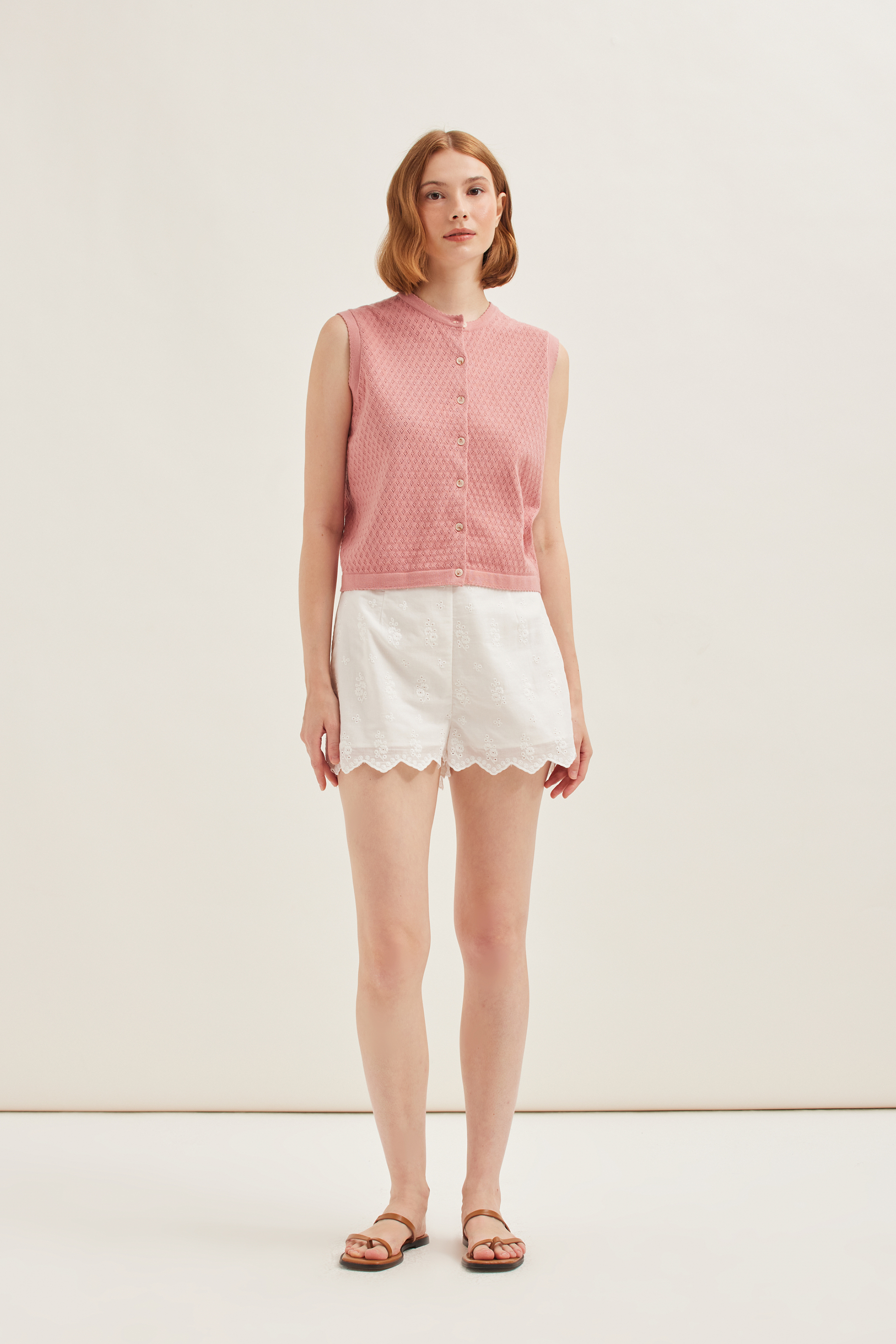 Pointelle Knit Top