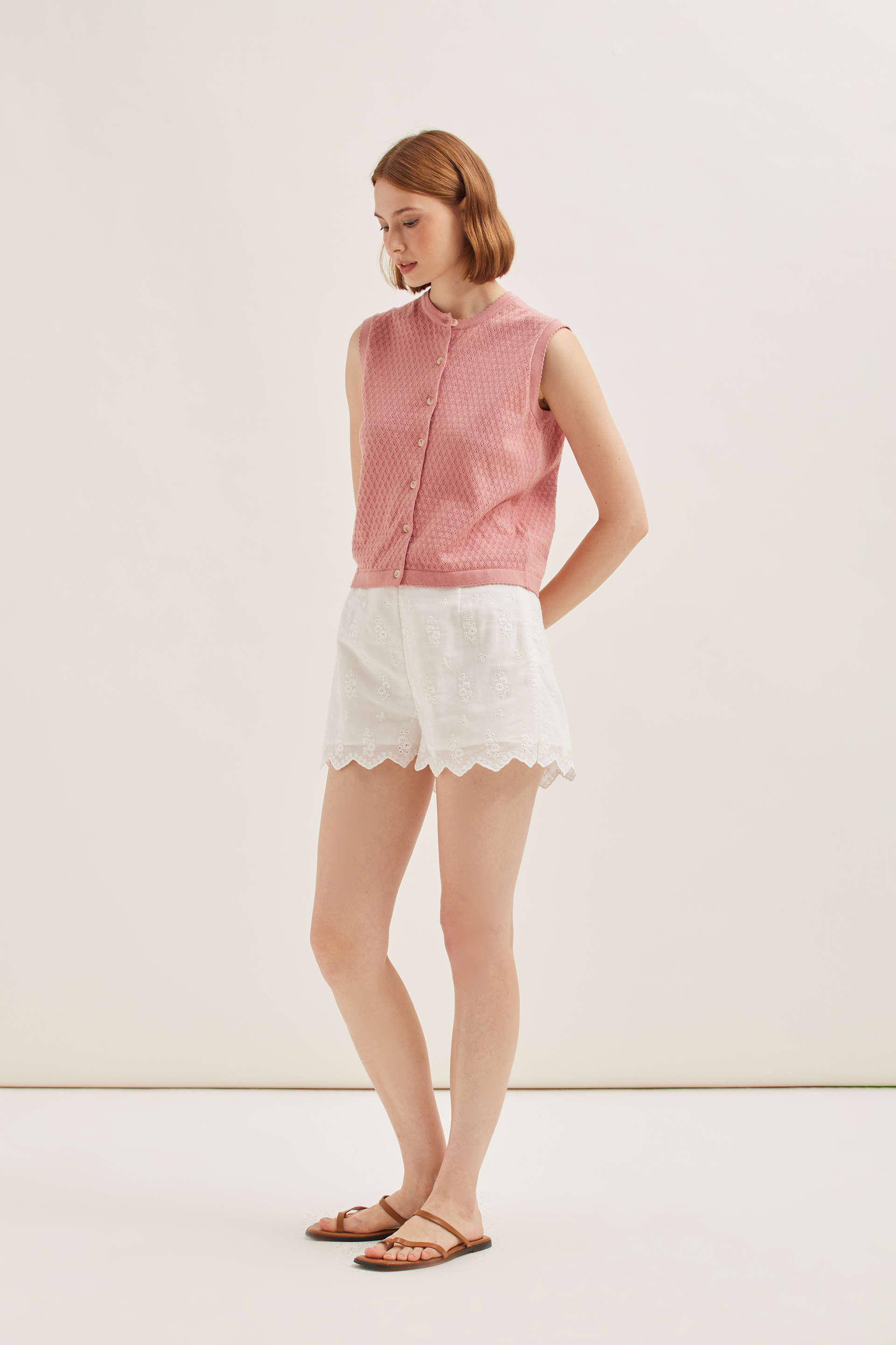 Pointelle Knit Top