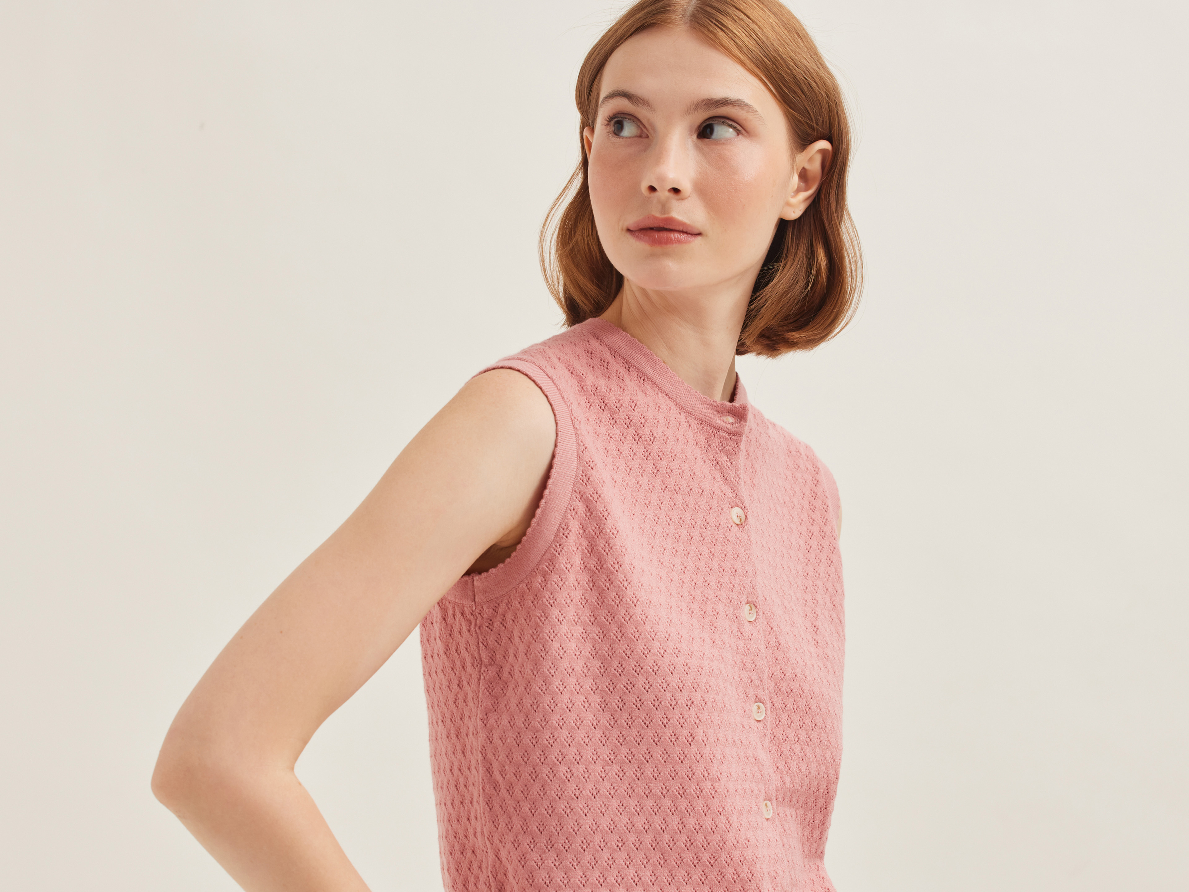Pointelle Knit Top