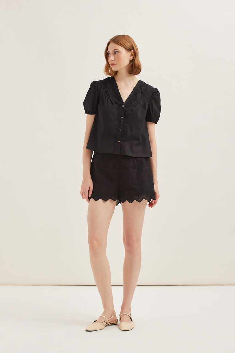 Cotton Broderie Blouse