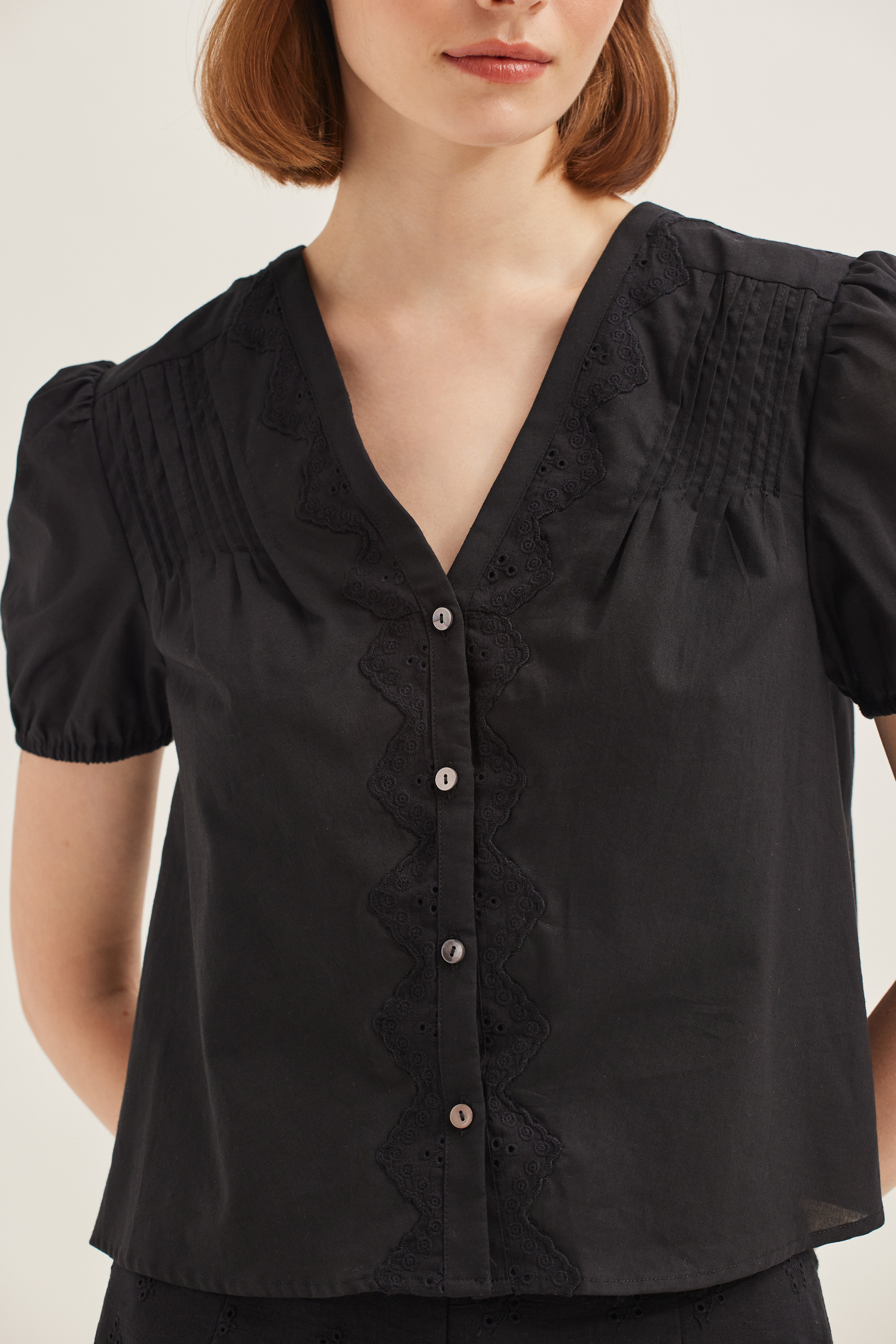 Cotton Broderie Blouse