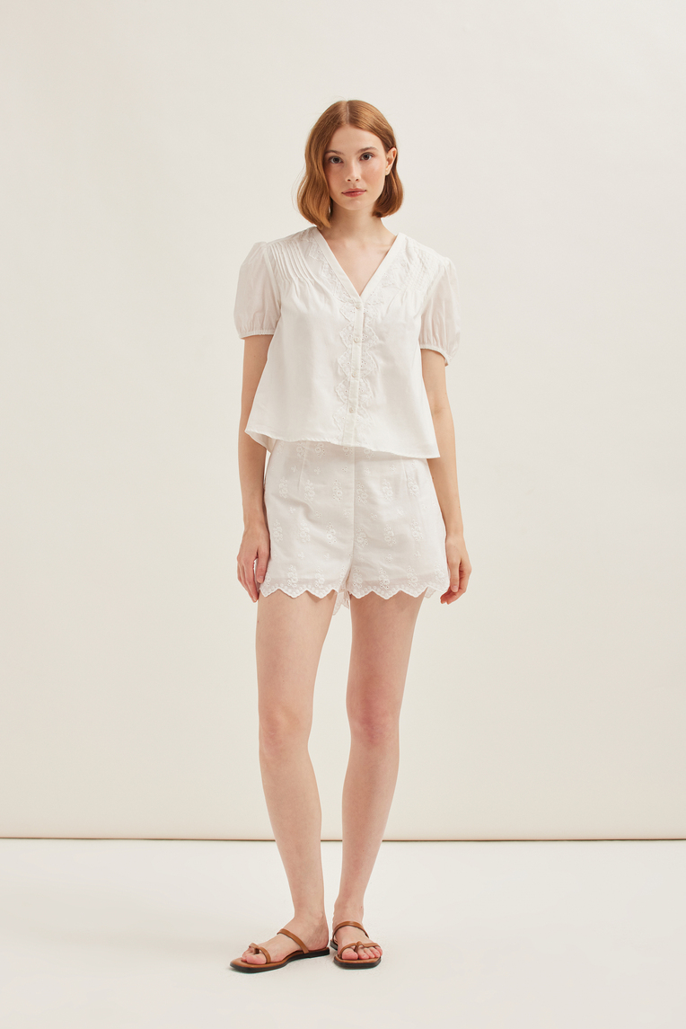 Cotton Broderie Blouse