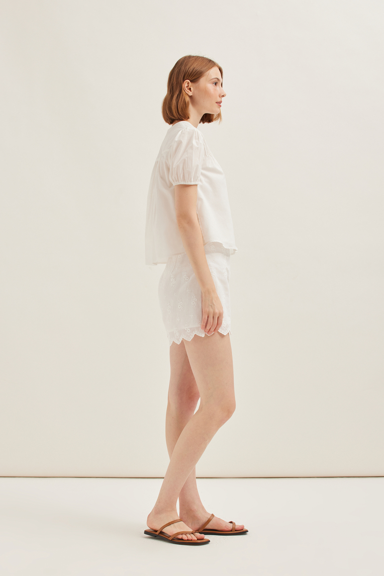 Cotton Broderie Blouse