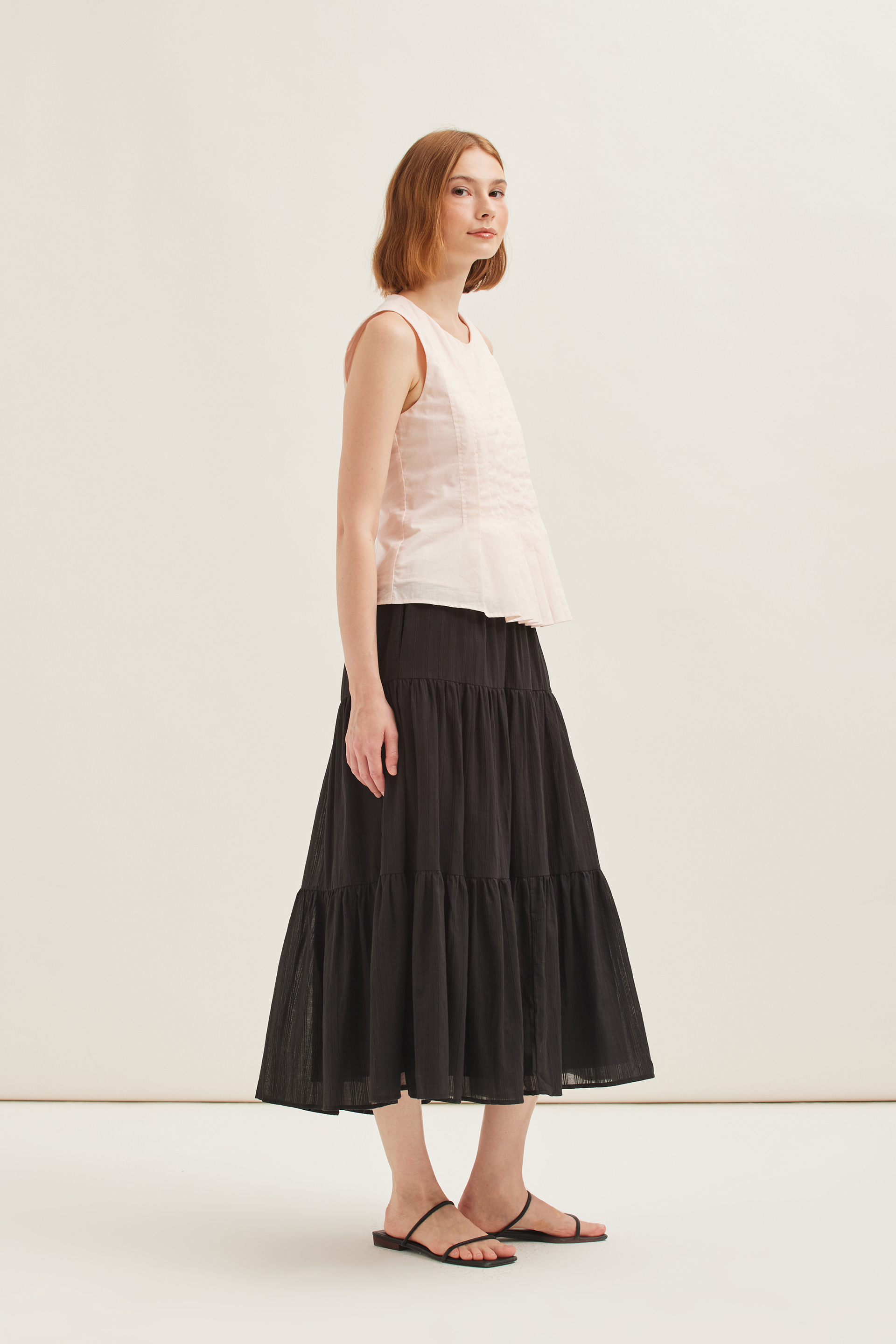 Cotton Pleated Top