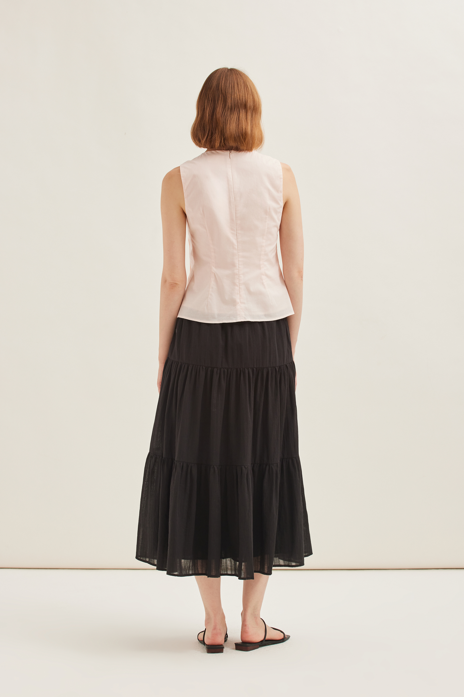 Cotton Pleated Top