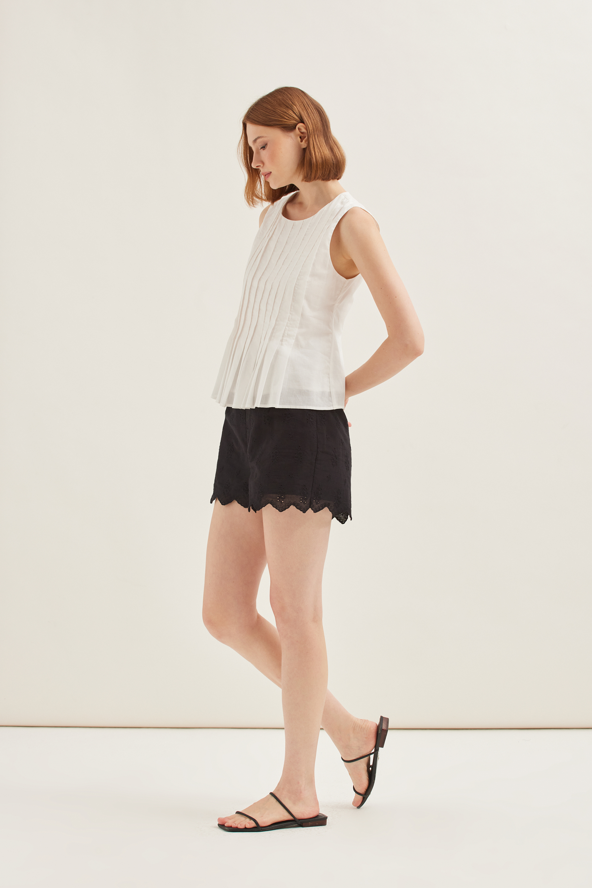 Cotton Broderie Shorts