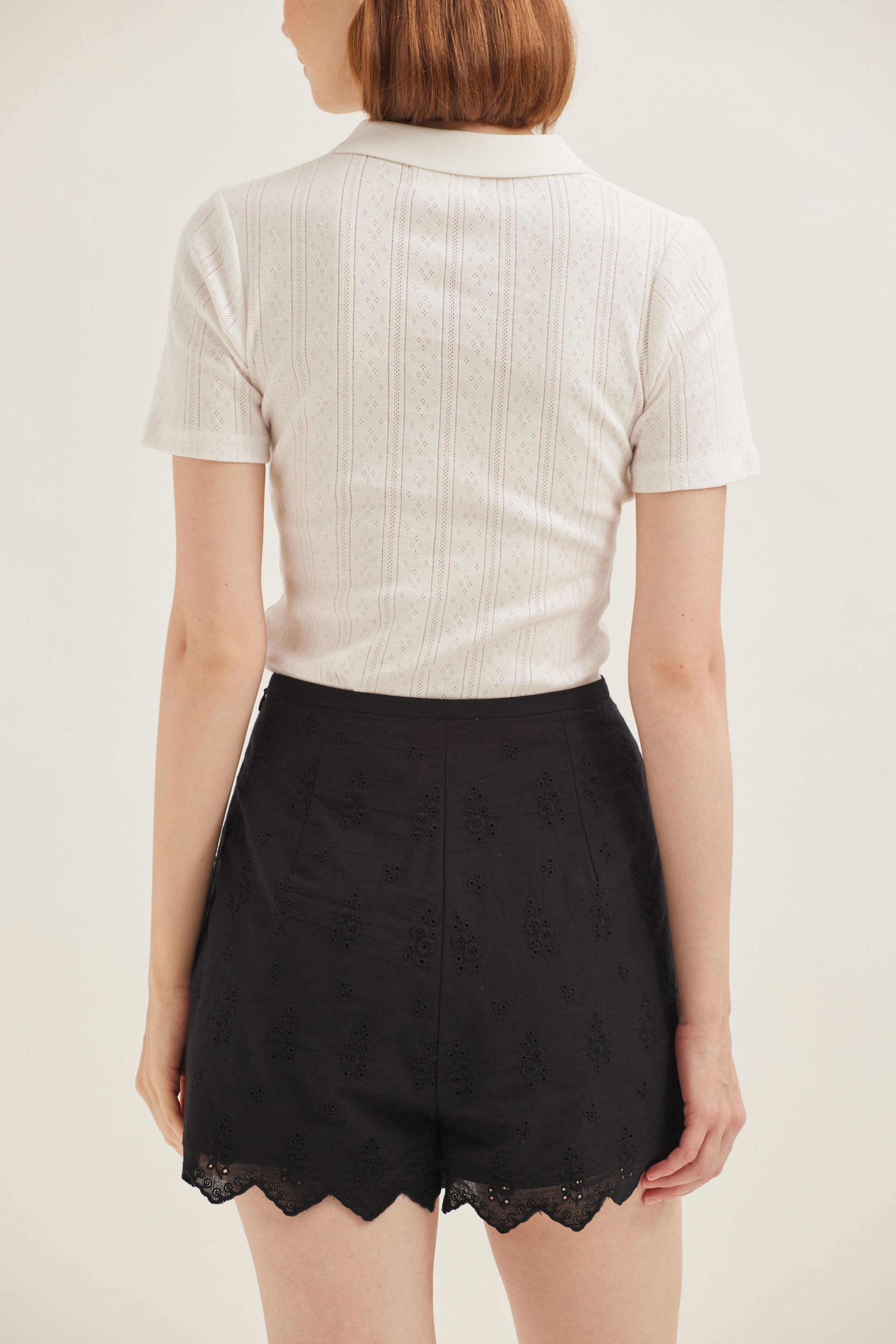 Cotton Broderie Shorts